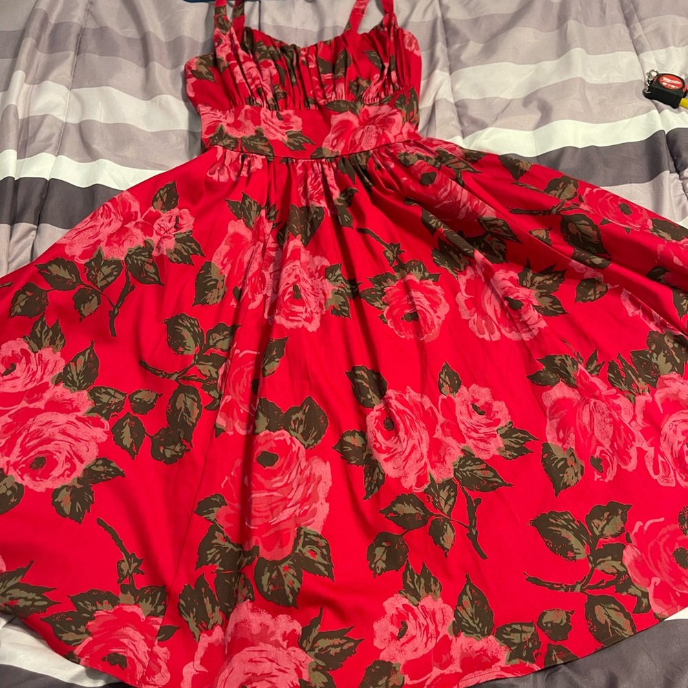 Vixen by Micheline Pitt Red Floral ingenue